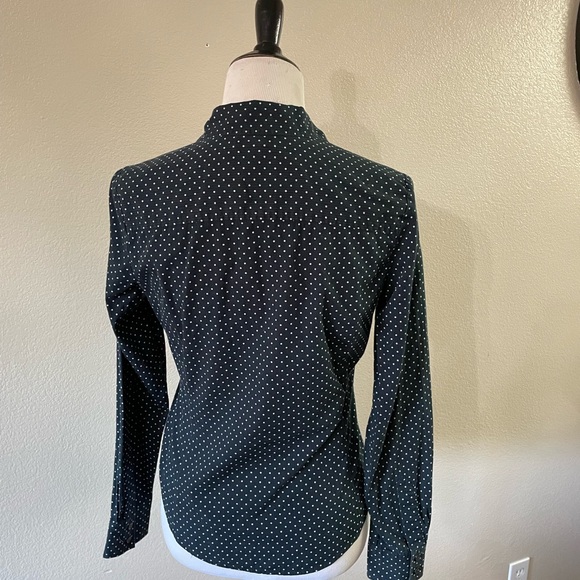 Club Monaco Navy/Indigo/White Polka Dots Button Down Shirt - Picture 3 of 8